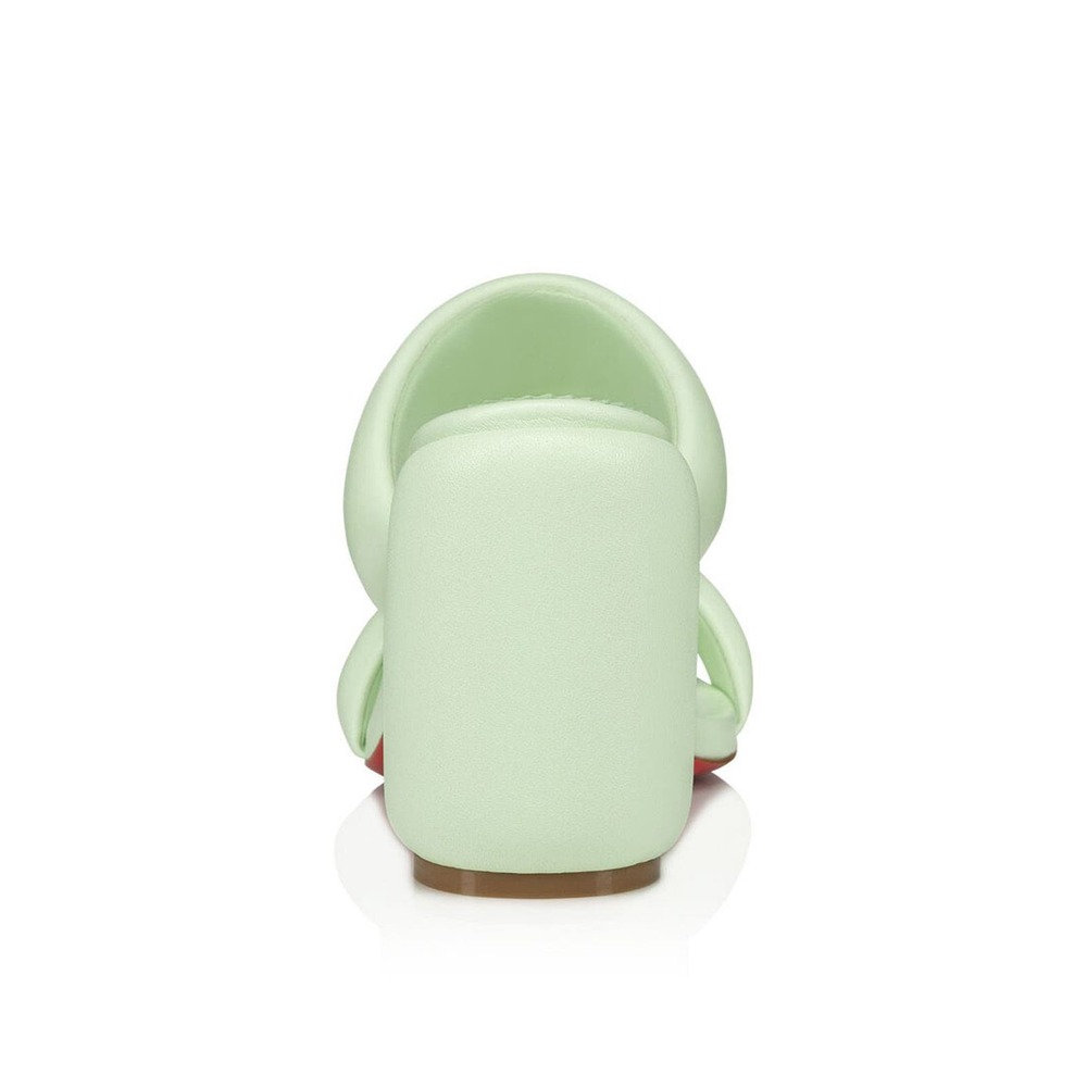 Christian Louboutin Inflama Sab 85 Block Heeled Sandals in Green Sz 39 Sz 9 - Picture 4 of 8
